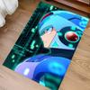 1pc Cartoon Rockman Game Megaman Print Area Rug - Soft, Washable Non-Slip Indoor Mat for Office Chairs, Living Room, Home Office Decorative Rug