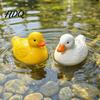 Landscaping Duck for Garden Pools Floating Resin Figurine Realistic Yellow Statue Simulation Animal Ornament Fish Tanks Outdoor Pond Garden Lawn,