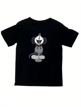 2025 New Cartoon Print Summer Shortsleeved Tshirt Unisexs and Womens Trendy Tops Clothing Cotton Soft and Breathable