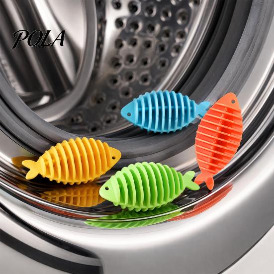 20/50Pcs Anti-Tangle Laundry Balls, Fish-Shaped TPR Lint Remover, Fuzz-Removing Cleaning Ball for Clothing Stains Hair