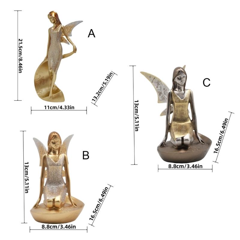 Resin Angelic Statue Flower Girl Decorative Ornament High Decorative Figurine for Christmas and Thanksgiving Day
