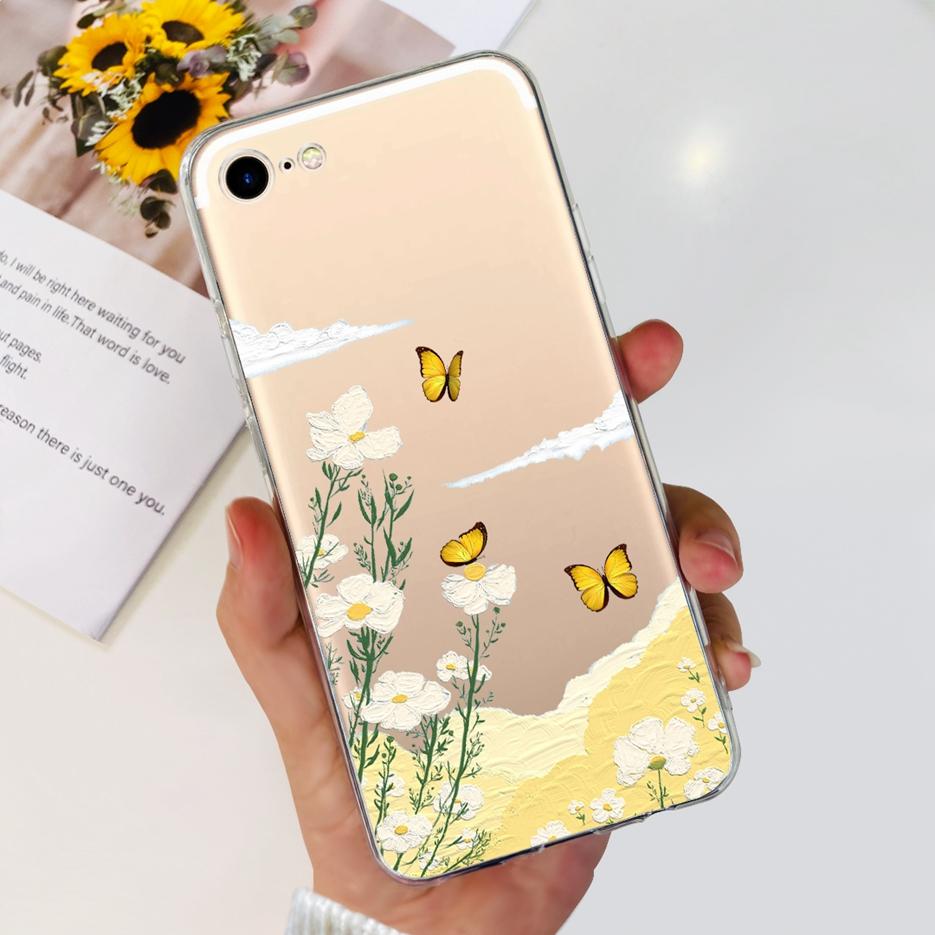 For Apple iPhone SE 2020 Case Stylish Painted Cover Soft Silicone Phone Case For iPHone SE 2022 iPhoneSE 2020 Back Covers Bumper