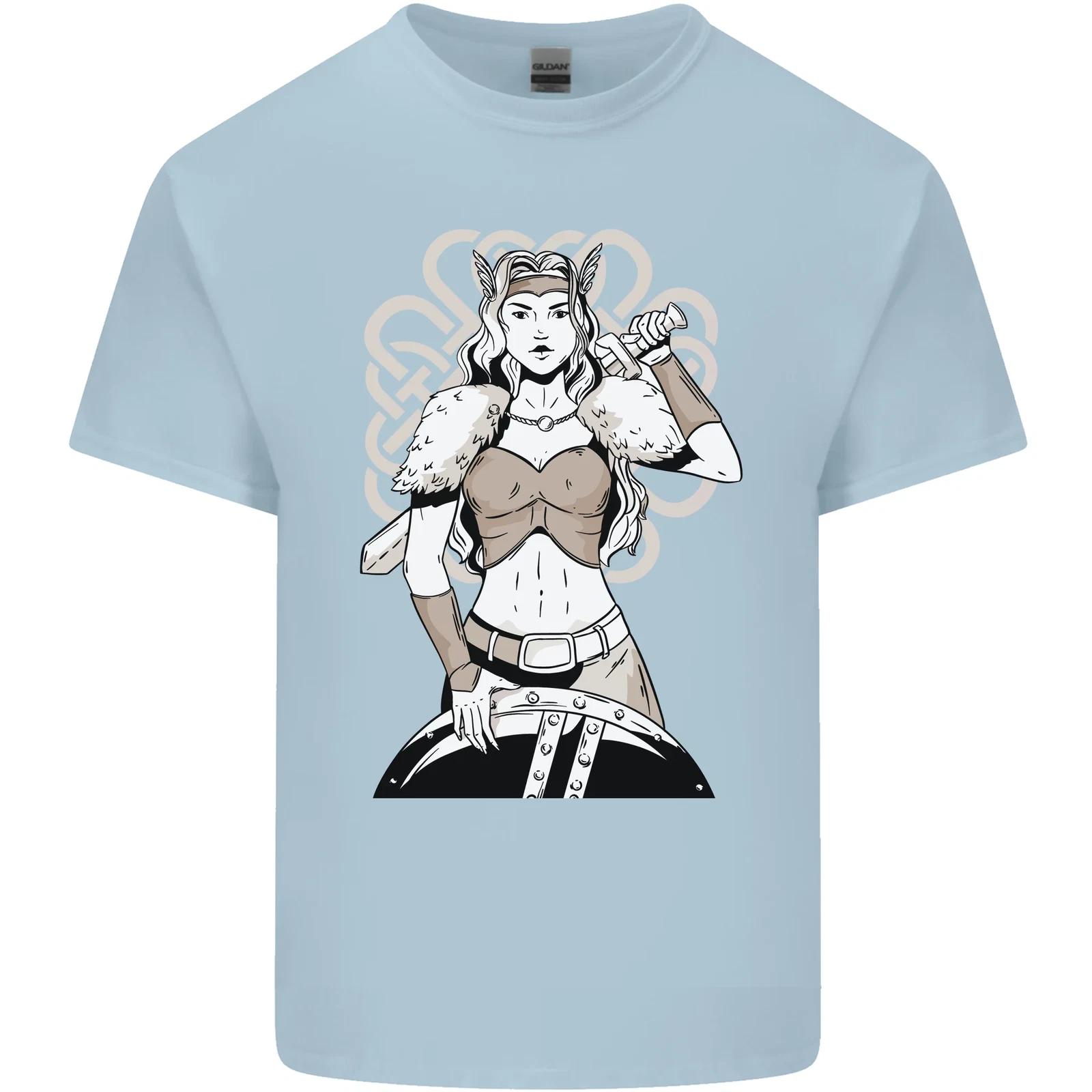 A Female Viking Shield Maiden Warrior Kids T-Shirt Childrens S