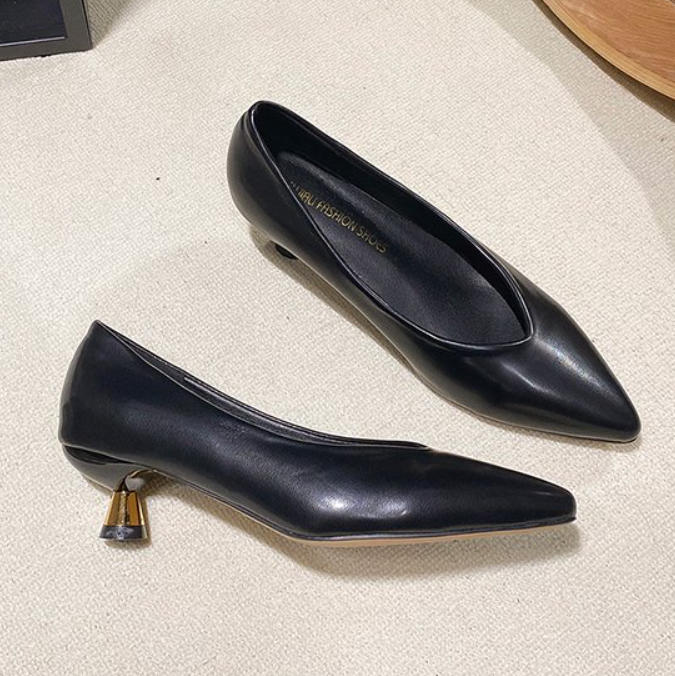 New Designer Pointed Toe Low Heels Women Pumps Shoes Fashion Shallow Slip On 2026 Spring Autumn Dancing Party Low Heel Shoes