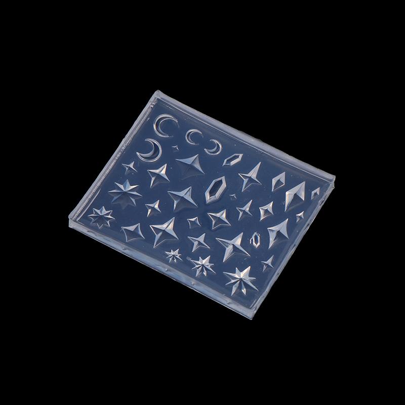#1Pc Silicone Nail Art Molds Rhombus Diamond Pentagram Design Carving Template Nail Accessories For Women DIY Manicure Supplies