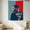 Kylian Mbappé Power  Wall Hanging Printed Fabric Blanket Decorative Tapestries for Bedroom Living Room Home Decor