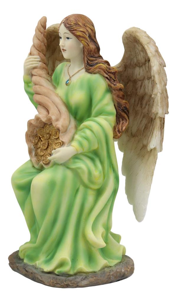 Ebros Colorful Sitting Roman Angel Abundance Prosperity Positive Energy Statue 7 Inch Tall Abundian Angel De La Abundance Prosperidad Collection