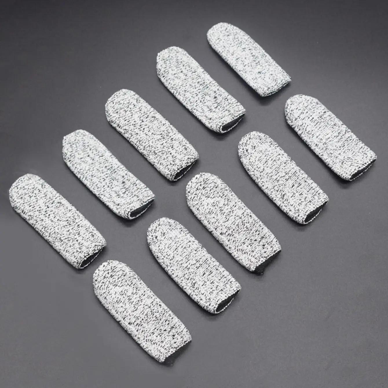 

10 шт. 5-уровневая защита Высокоэффективные перчатки для защиты пальцев от порезов для работы на открытом воздухе на кухне светло-серый