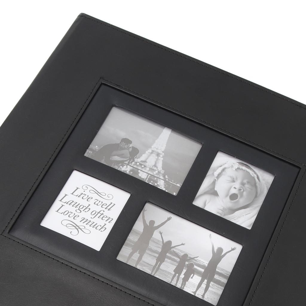 Fotoalbum, PU-Bilderalbum für 600 Fotos im Format 4 x 6 Zoll mit Frontfenster für Hochzeits- und Familienerinnerungen