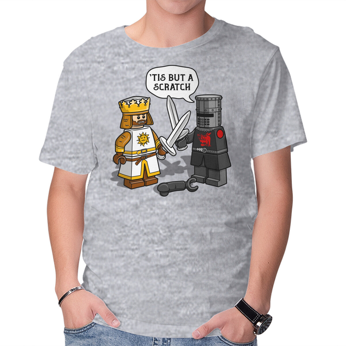 Unisex Crew Neck T-Shirt Tis But A Block Scratch Graphic Short Sleeve Casual Tee XL
