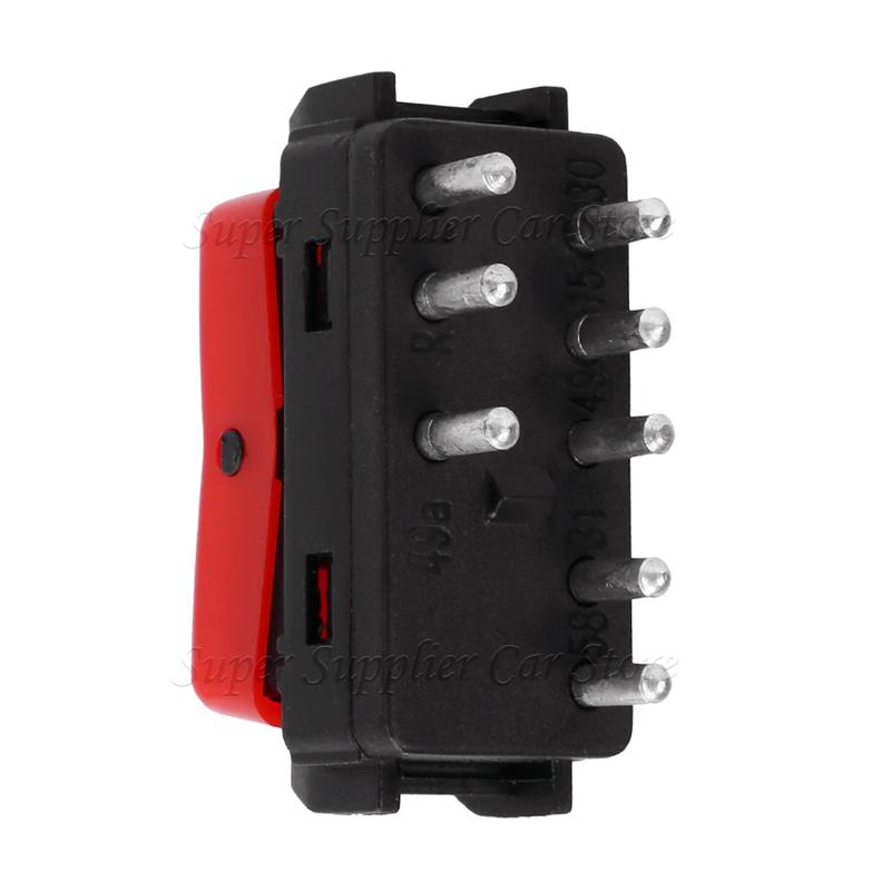 For Mercedes-Benz W124 W201 W202 W126 New Warning Hazard Light Emergency Flasher Switch Red Car Accessories 1248200110