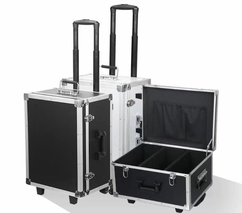 Professional Customized Design Heavy Duty Aluminum Box Storage Flight case for Music Dj Equipment Tv Flight Box Shipping Box PVC/ABS&can be customized