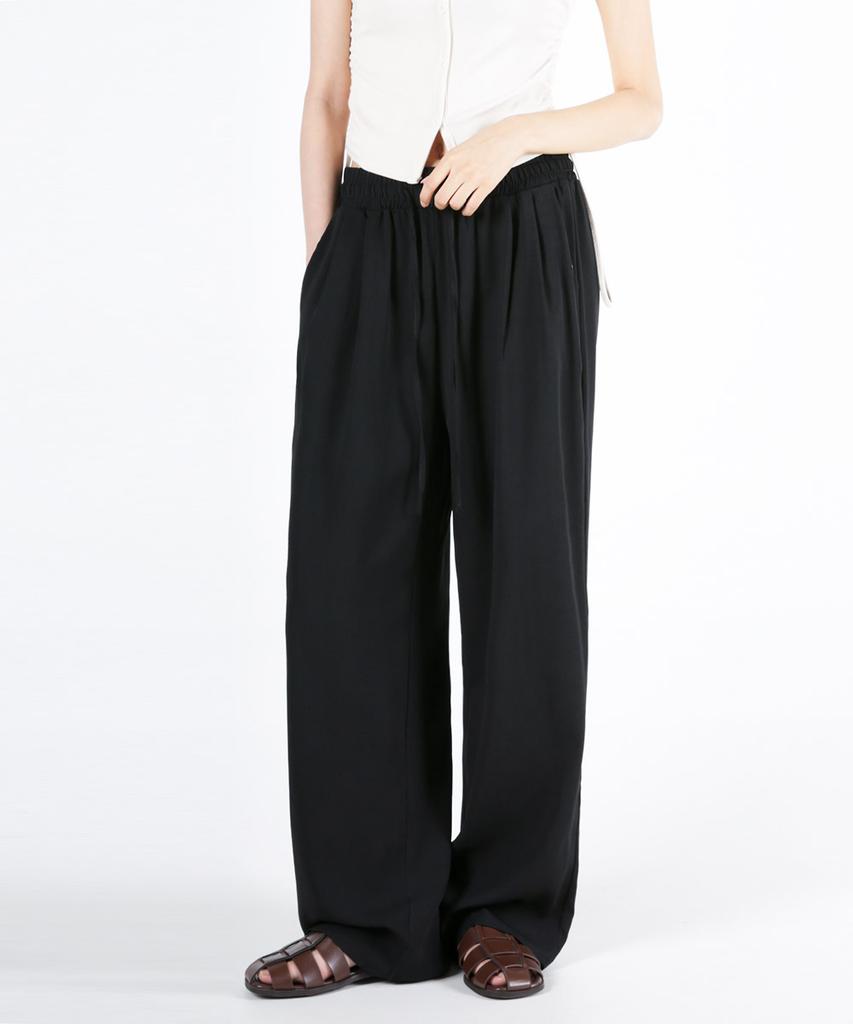 UMM Women'S Cool Touch Double-Pleated Wide Elastic Waist Pants 4 Colors