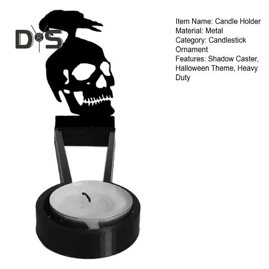 Halloween Horror Kerzenhalter Frauen Krähenschädel Kerze Schatten Caster Dekoration Votiv Teelicht Kerzenständer Kerzenständer Tischdekoration