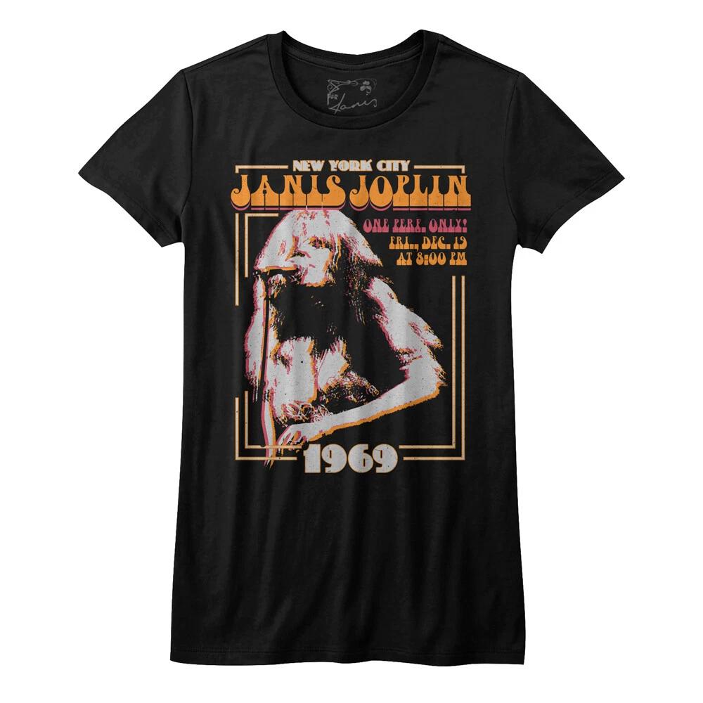 Janice Joplin New York City 1969 Women s Fitted T Shirt Rock & Soul Music S