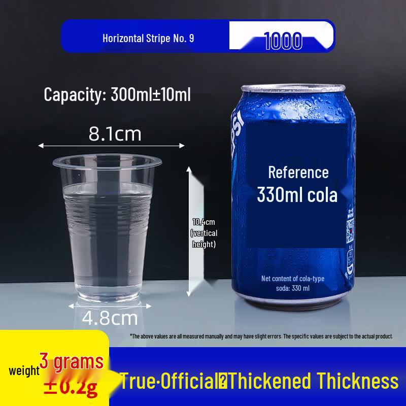 

Thickened Transparent 300ml Disposable Plastic Cups