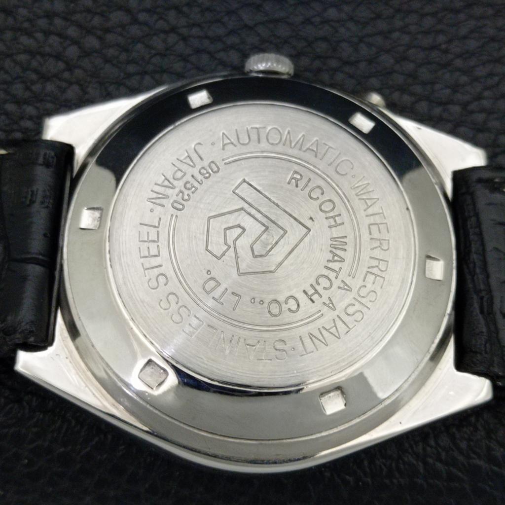 VINTAGE RICOH R31 AUTOMATIC JAPAN MENS BLACK COLOR DIAL WATCH a707937-1
