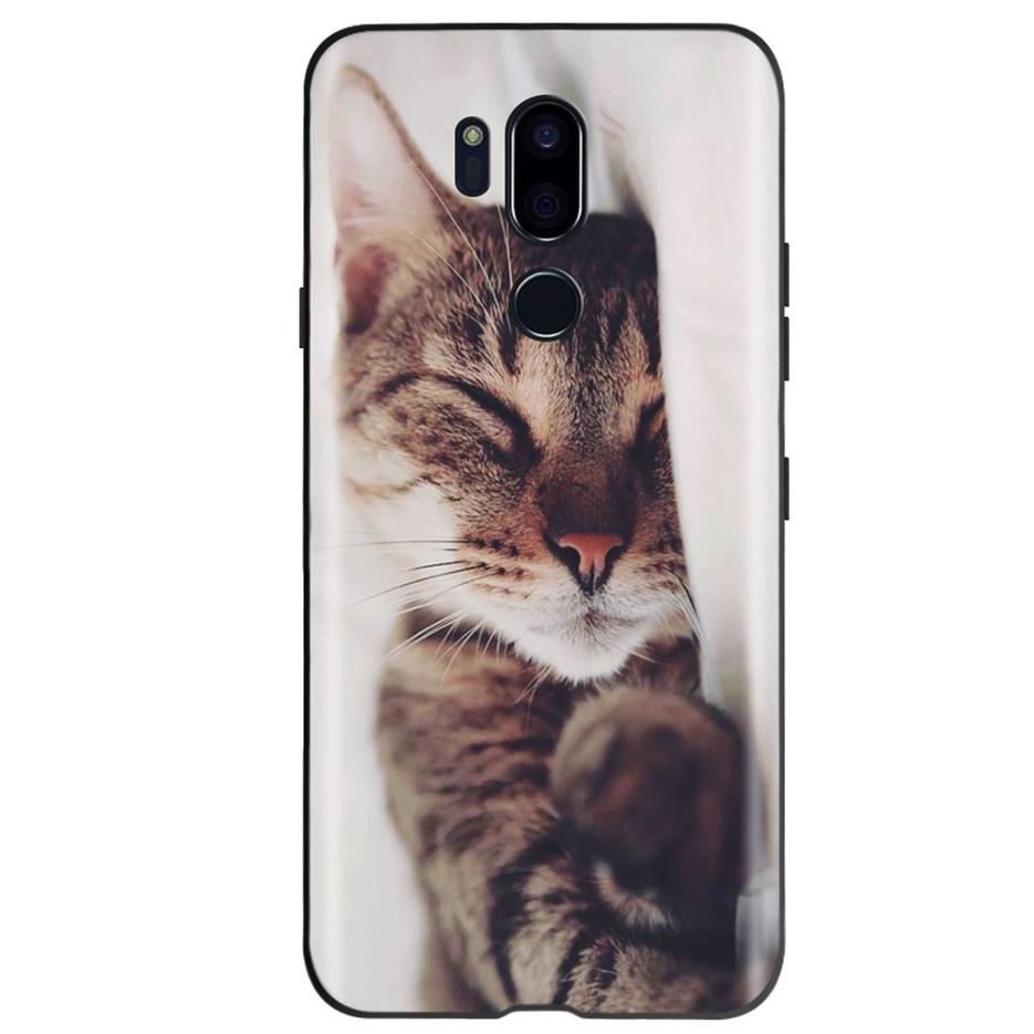 For LG G7 ThinQ Case G710 LM-G710 Cute Cat Butterfly Shockproof Soft Silicone Phone Case For LG G7 ThinQ Back Cover 6.53'' Coque