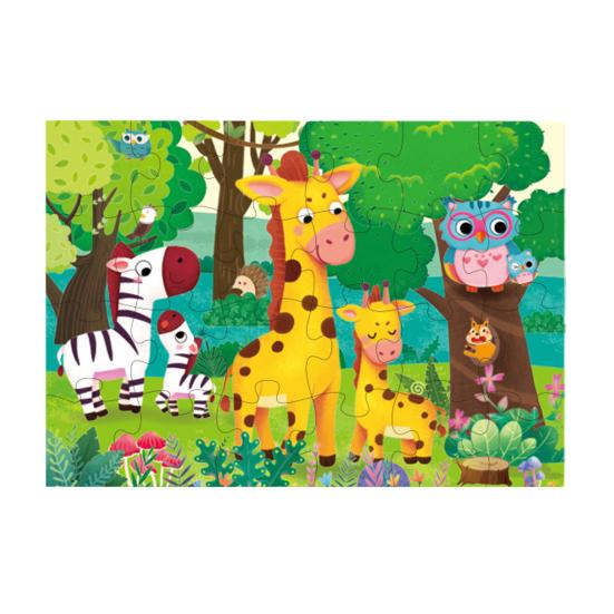 24/48/60Pcs/Set Cartoon Jigsaw Puzzle Toy Animal Vehicle Dinosaur Preschool Leaning Puzzle Game Toddlers Boys