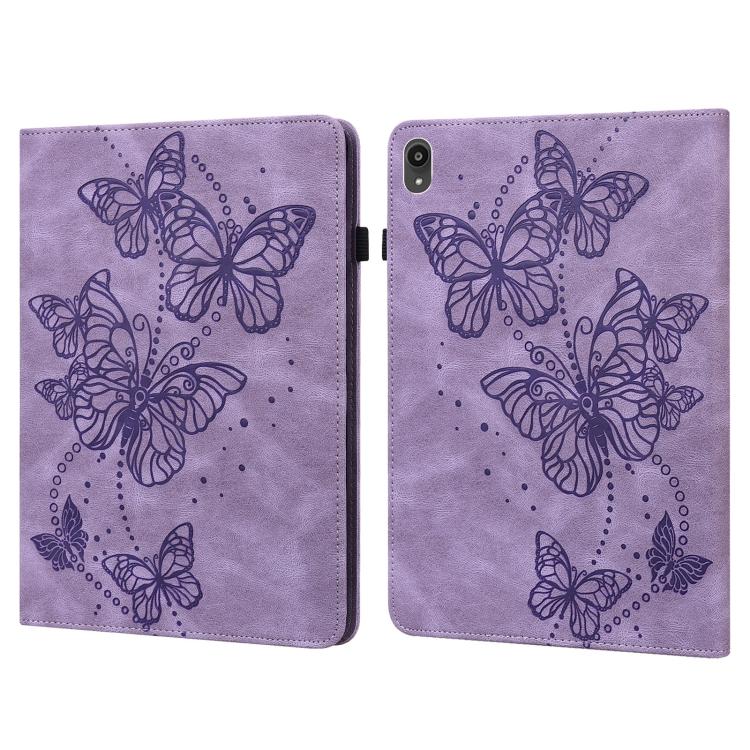 For Lenovo Tab P11 Plus Embossed Butterfly Pattern Leather Tablet Case