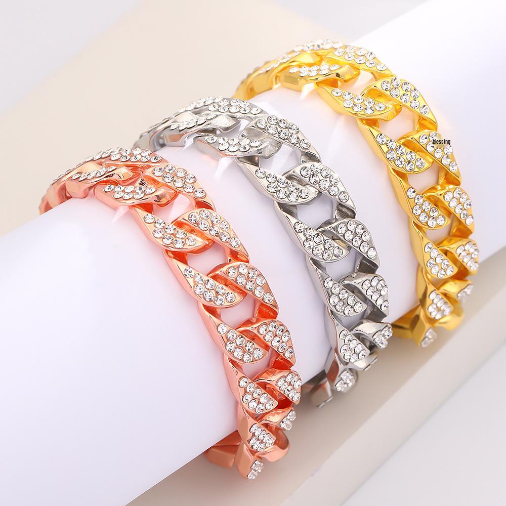 13mm Hip Hop Cuban Chain Bracelet - Fashion Jewelry for Men