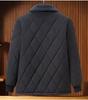 Men's Fleece-Lined Lapel Cotton Jacket - Casual, Warm Outerwear for Middle-Aged and Elderly Dads