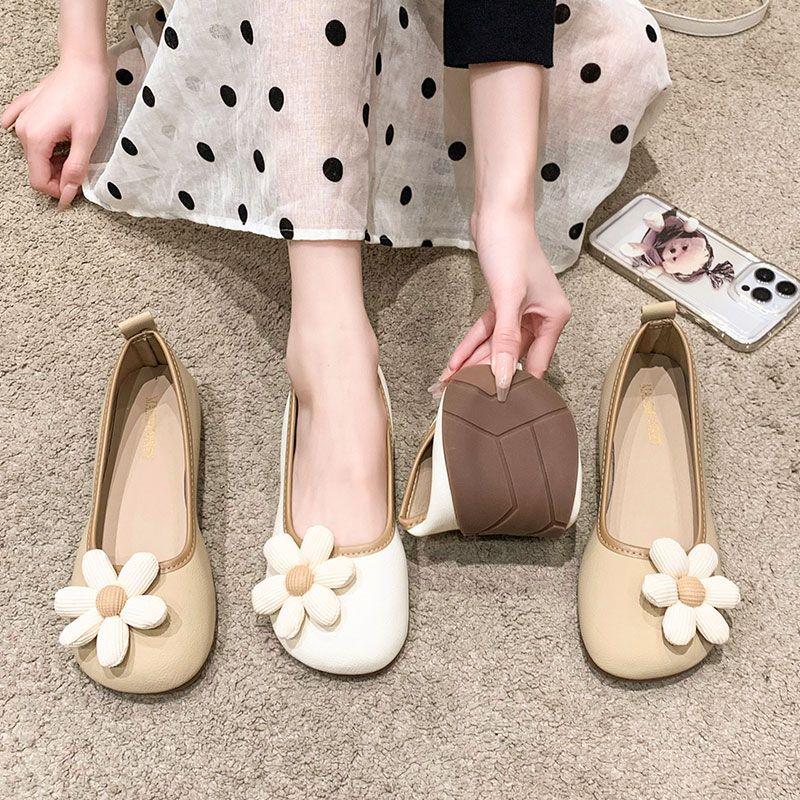 Damskie Płaskie Buty Skórzane Codzienne Niskie Obcasy Eleganckie Kwadratowy Nosek Buty dla Kobiet 2025 Lato Popularne Hurtowo Wakacje Prawdziwa Marka Y2k