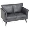 Two Seater Leathaire Sofa Grey