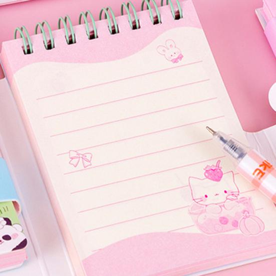 Cartoon Animal Pocket Notebook Wire Bound Memo Notepad 3D Rabbit Girl Panda Duck Mini Spiral Notebook School Office Supplies