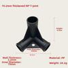 5pcs Black&White DIY Shelf Water Tube Joint Elbow Straight Joint Four Way Connector