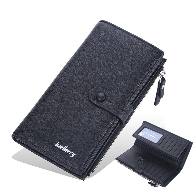 

Baellerry женские модные дизайнерские кошельки с держателем для карт, повседневный кошелек из искусственной кожи, кошельки на молнии с застежкой-молнией, кошелек 19*10*2.5cm чёрный