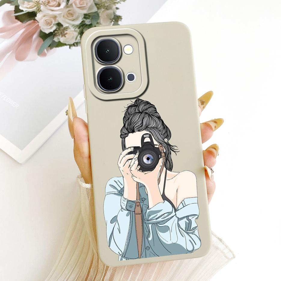 For Vivo Y31d 4G Case V2543 Stylish Girls Butterfly Painted Cover Soft TPU Phone Case For Vivo Y51 Pro 5G V2544 Vivo Y500i Shell