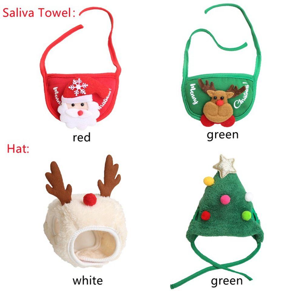 Costume Decoration Supplies Pet Clothing Pet Christmas Hat Bandana Santa Hat Pet Triangle Scarf