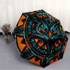 1pc Owl Mandala Automatic Open/close Umbrella, 8-Rib Sturdy Structure, Portable Travel Umbrella, Parties, Everyday Use, Outdoor Accessory, A