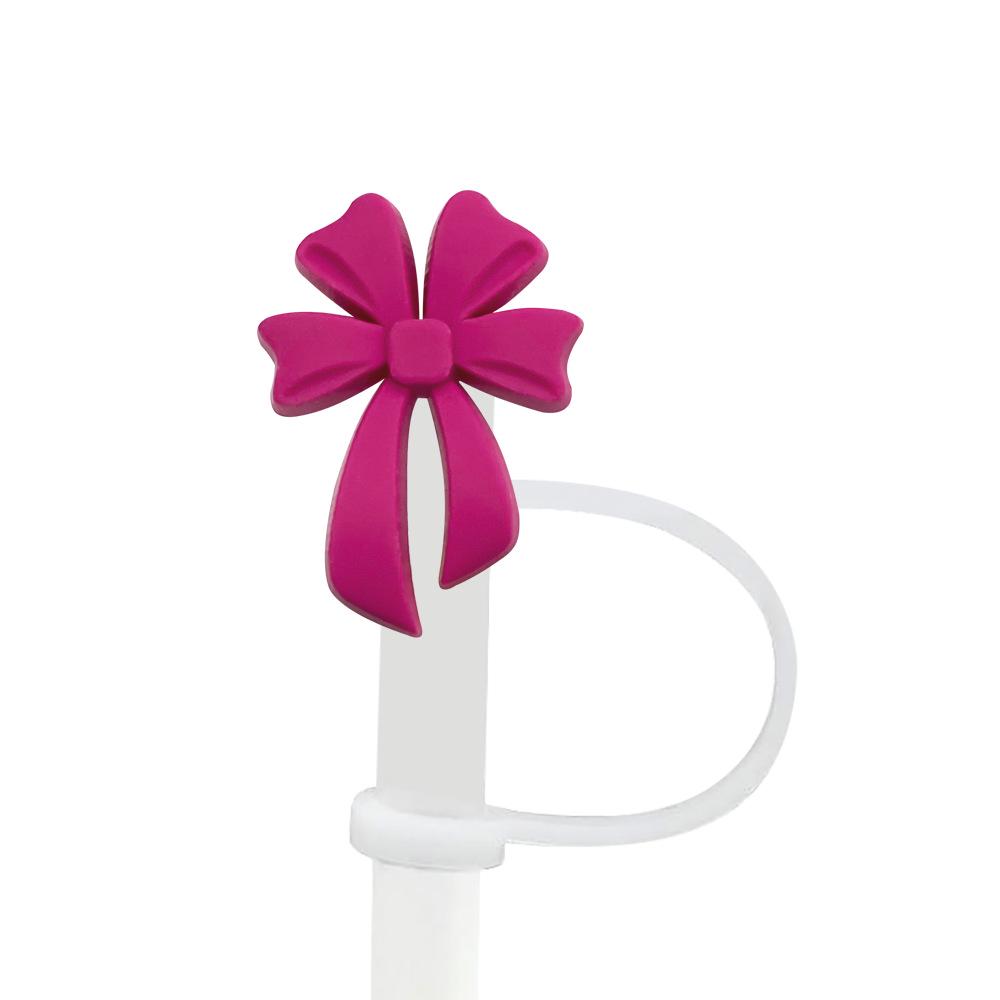8-10mm Bow Straw Cap: Cartoon Rubber Dust Cover & Stopper - Recyclable