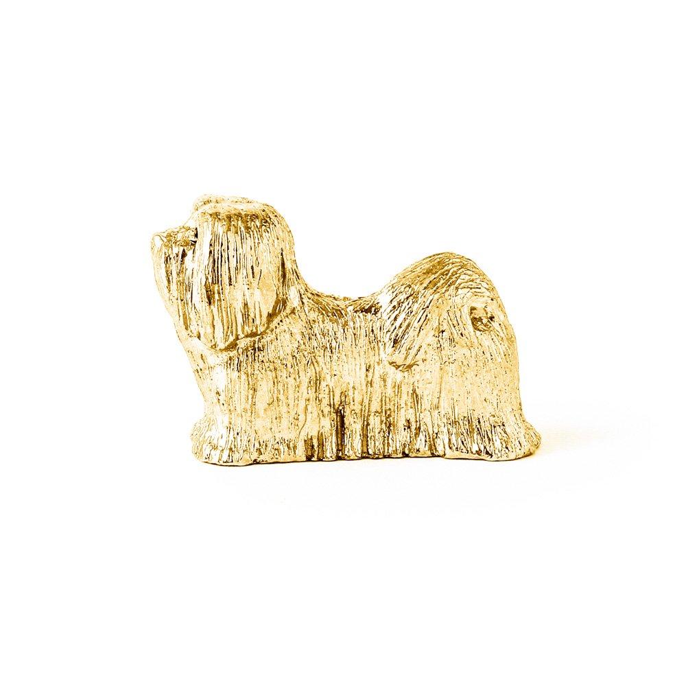 Lhasa Apso 22ct Gold Plated, Made In England, Art Dog Figurine, Collectible