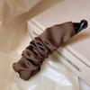 Satin Pleated Solid Color Banana Hair Clip for Versatile Ponytail Styles