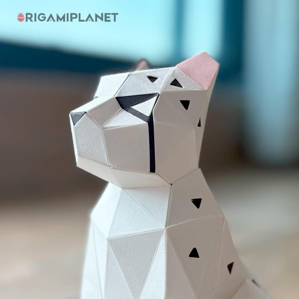 ORIGAMIPLANET Leopard 3D Origami Papercraft Creative Handmade Paper Art for 3D Paper Sculptor Unique DIY Animal Model Papercraft Set Gift for Girls