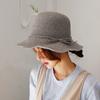 Handgeflochtener Strohhut für Damen, Sommer-Sonnenhut für den Strand, Sonnenschutzhut, Fischerhut, Koreanischer Stil, Vielseitig und faltbar