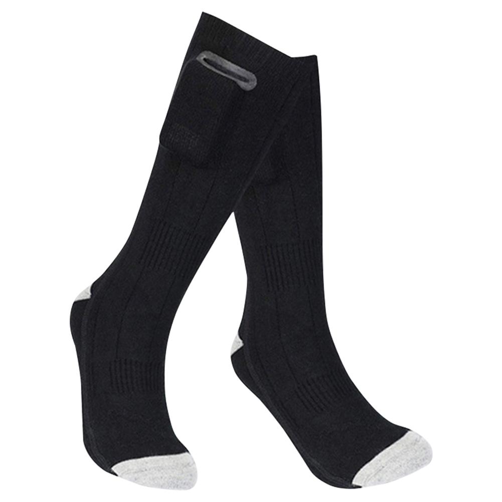 

Носки с электроподогревом, перезаряжаемые лыжные носки, дышащие термогрелки для ног, теплые хлопковые носки для рыбалки, велоспорта, охоты чёрный