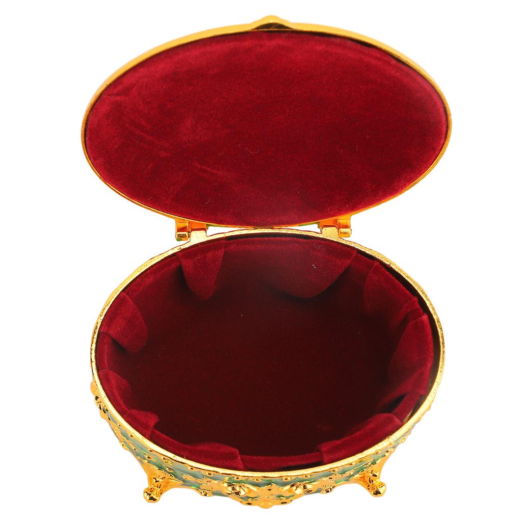 Metal Jewelry Box Vintage Zinc Alloy Decorative Easy To Maintain Keepsake Box for Necklace Earring