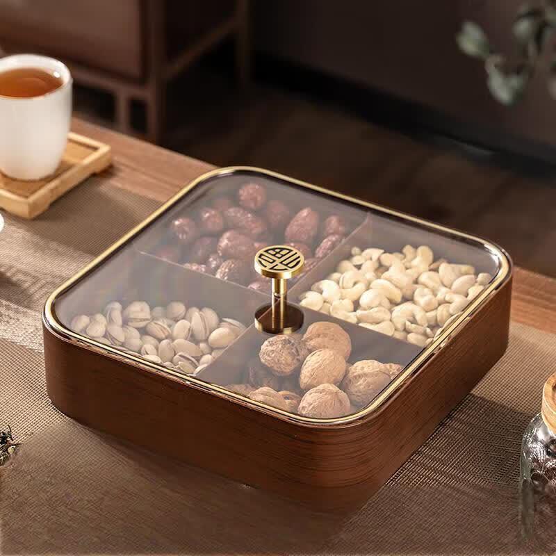 Chinese Style Wooden Nut & Snack Serving Tray