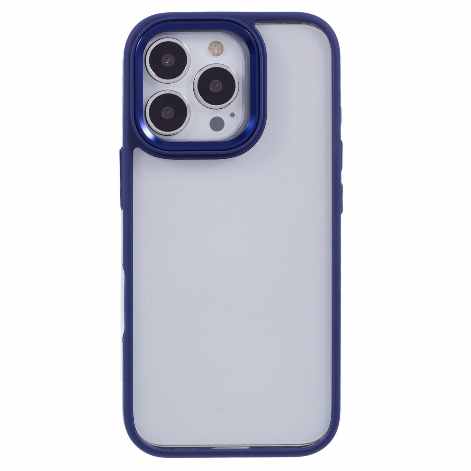 

For iPhone 16 Pro Cell Phone Cases Shockproof Clear PC+TPU Back Cover Blue