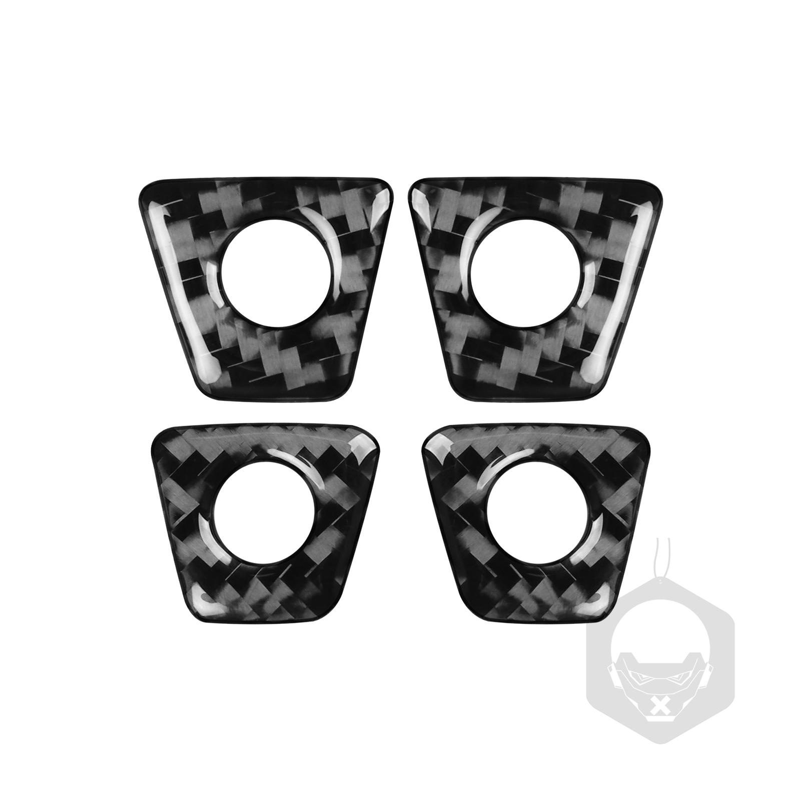 

For BMW 5 Series G30 2016- Carbon Fiber Car Bolt Lock Pin Switch Button Ring Lift Bolt Sticker Auto Interior Accessories чёрный