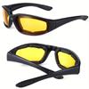 1pc Sports Glasses Combo, Windproof Cycling Eyewear Outdoor Glasses With Yellow & Grey Lenses Durable Frame Athletic Accessories