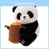 Cute Holding Panda Bamboo And Stump Plush Toy For Birthdays And Collectors