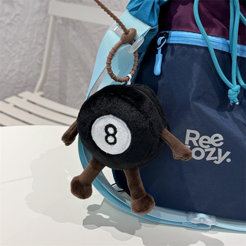 Kawaii Sports Ball Plush Keychain Coin Purse Football Basketball Tennis Baseball Stuffed Toy Cute Bag Decor Birthday Gifts Girl