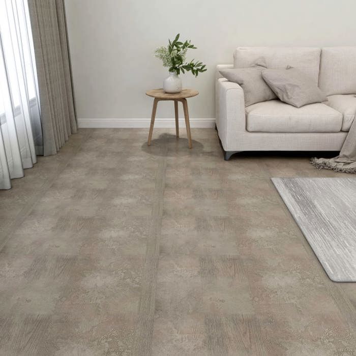 Floor Tiles - vidaXL - PVC - 55 Pcs - 5.11 M² - Grey - Self-adhesive