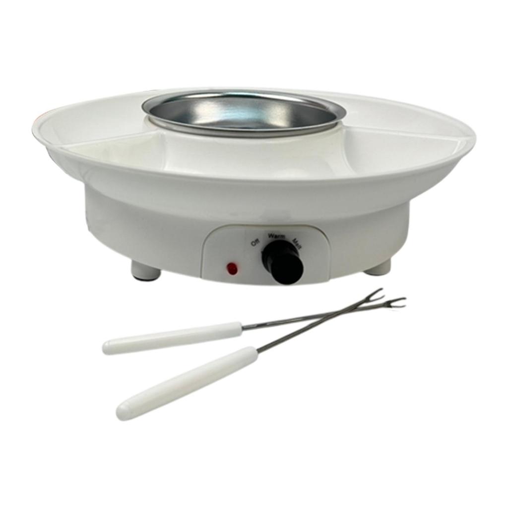 Electric Fondue Pot Set Chocolate Fondue Maker EU Plug for Cheese Kitchen Gadgets for Pretzels Fruits Dippings Movie Night