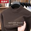 Hengyuanxiang Men's Thickened Mock Neck Sweater with 10A Antibacterial